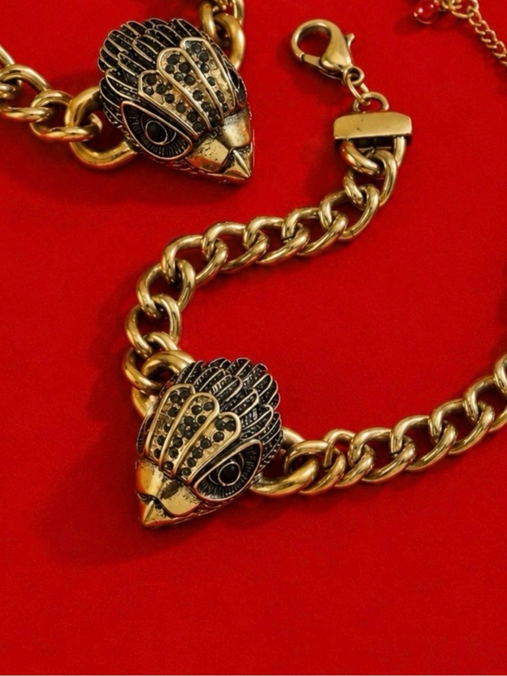 New Vintage Eagle head necklace bracelet set - Picture 5 of 9